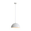 Lexi 35 White Metal Dome Pendant Light