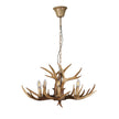 Hyort 6 Natural Brown 6 Light Deer Antler Designer Pendant
