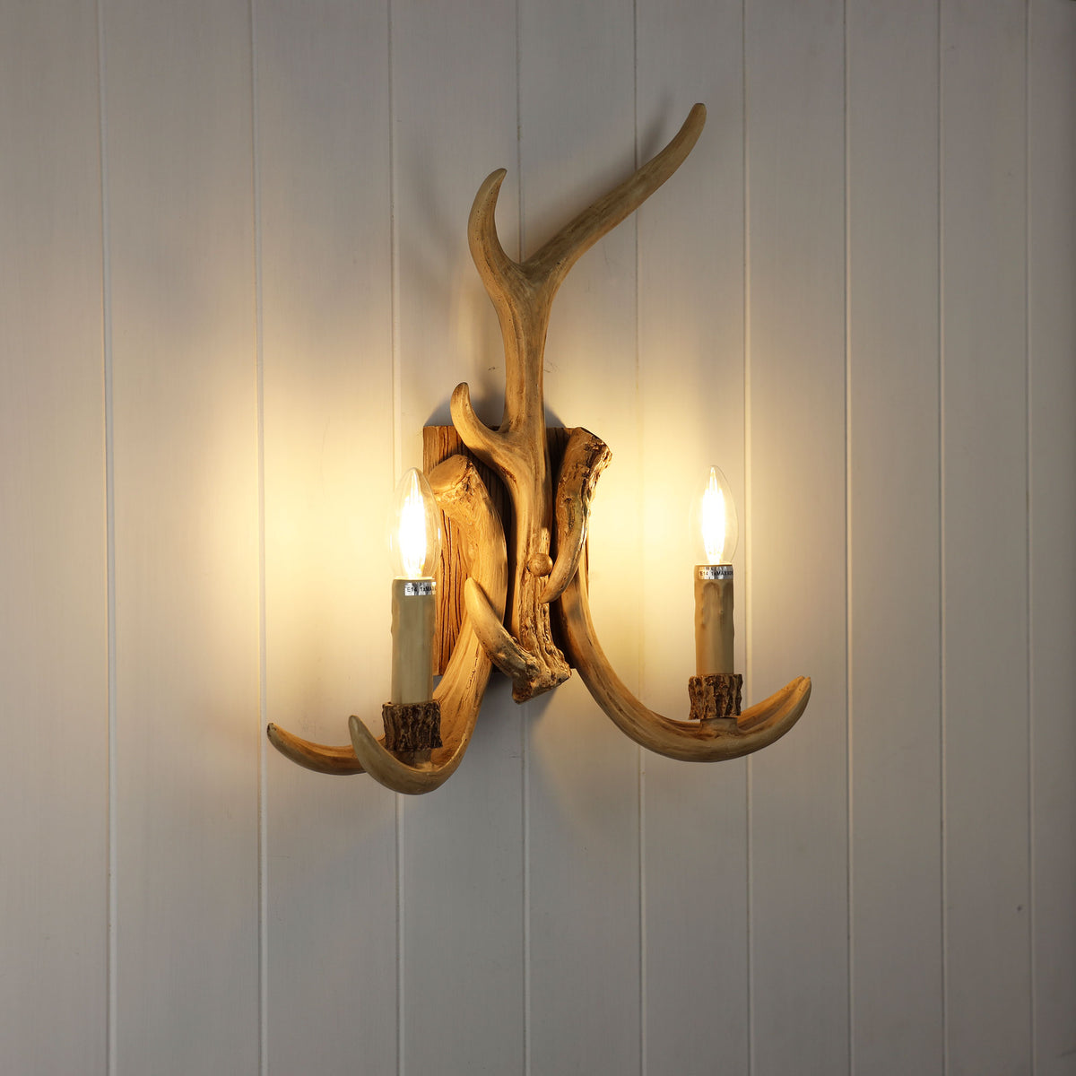 Hyort Natural Brown Deer Antler Designer Wall Light