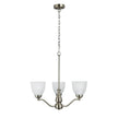 Rochester 3Lt Traditional Antique Brass Glass Pendant