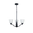 Rochester 3Lt Traditional Black Glass Pendant