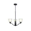 Rochester Black & Frosted Glass 3 Light Traditional Pendant