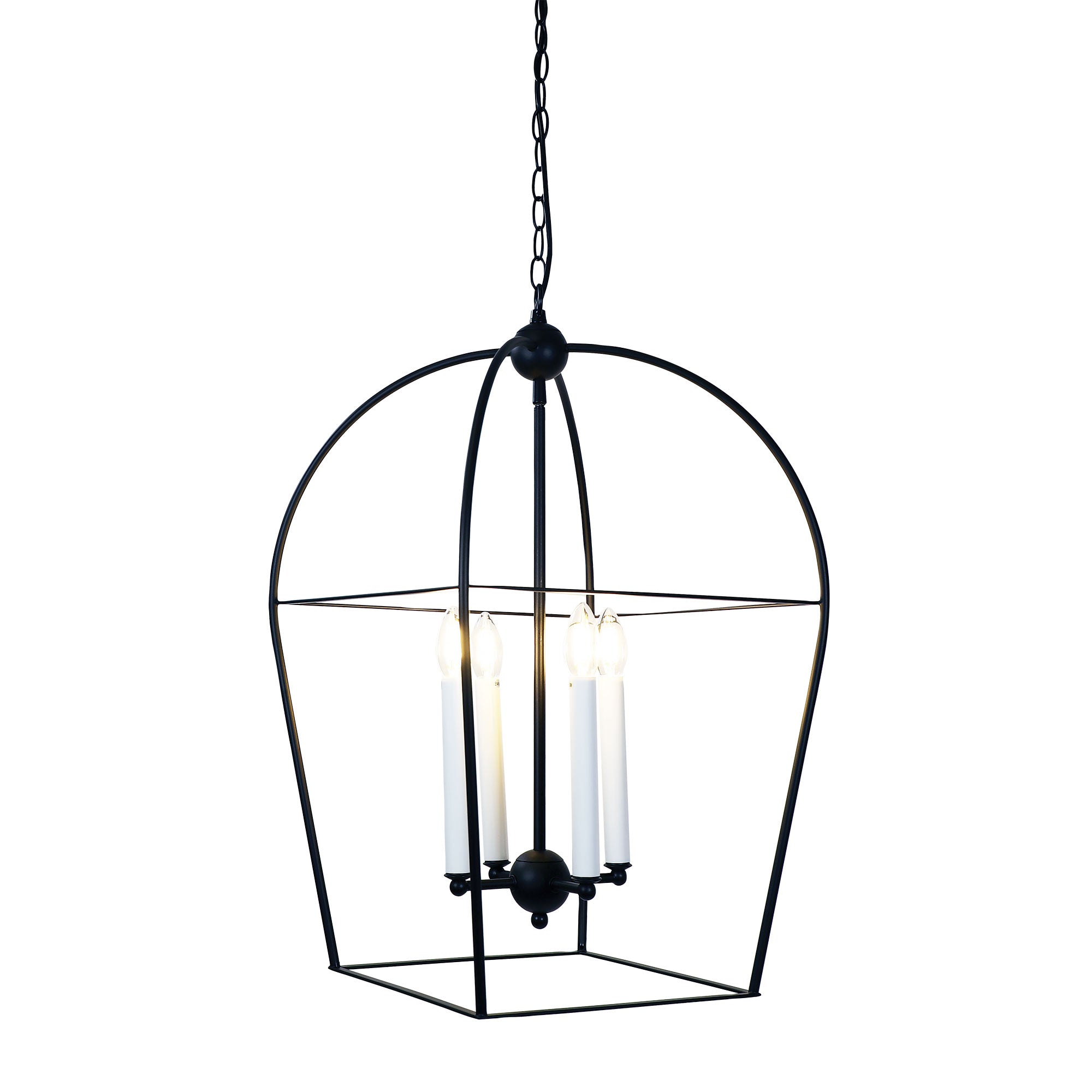 Langdon Black 4 Light Metal Chandelier