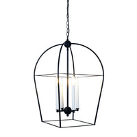 Thumbnail for Langdon Black 4 Light Metal Chandelier