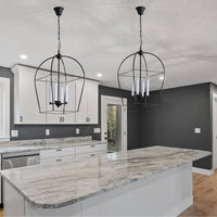 Thumbnail for Langdon Black 4 Light Metal Chandelier