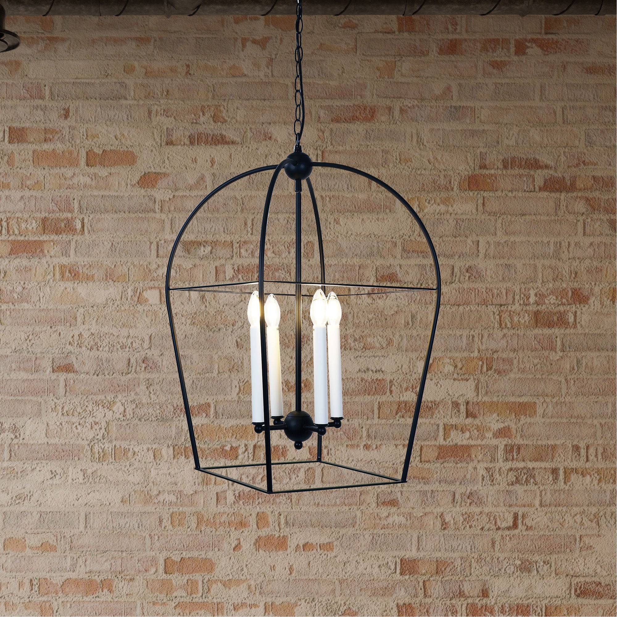 Langdon Black 4 Light Metal Chandelier