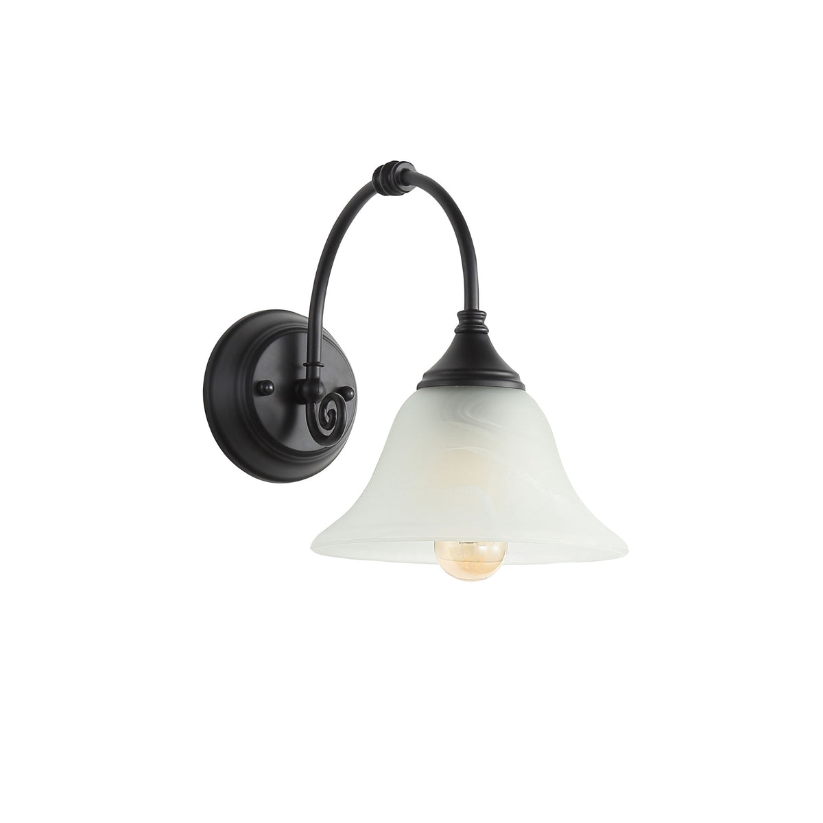 Woodgate Wall Light Black Alabaster