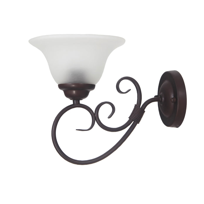 Gaston II Wall Light Bronze Traditional Frost Wall Light