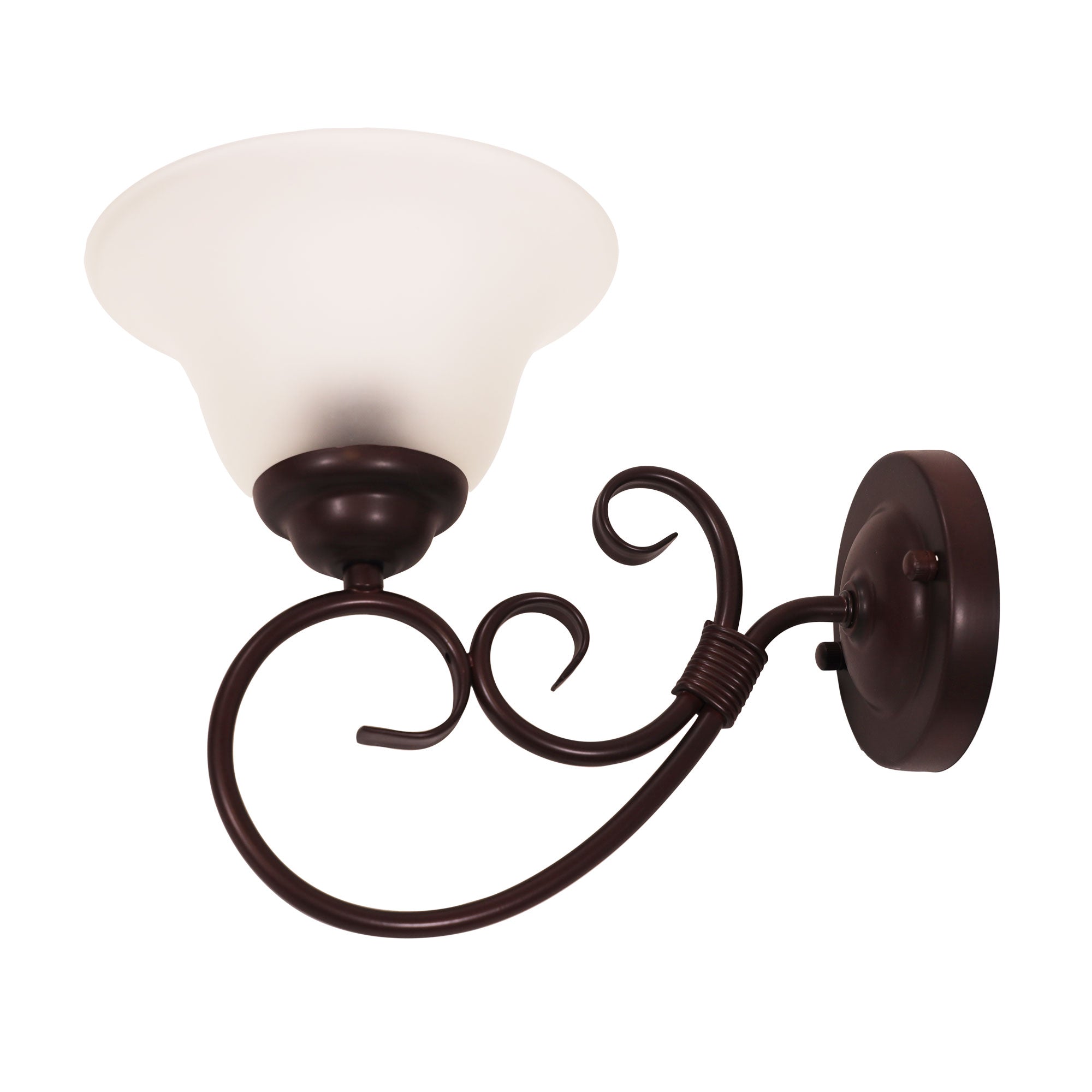 Gaston.II  Bronze & Frost Glass Traditional Wall Light