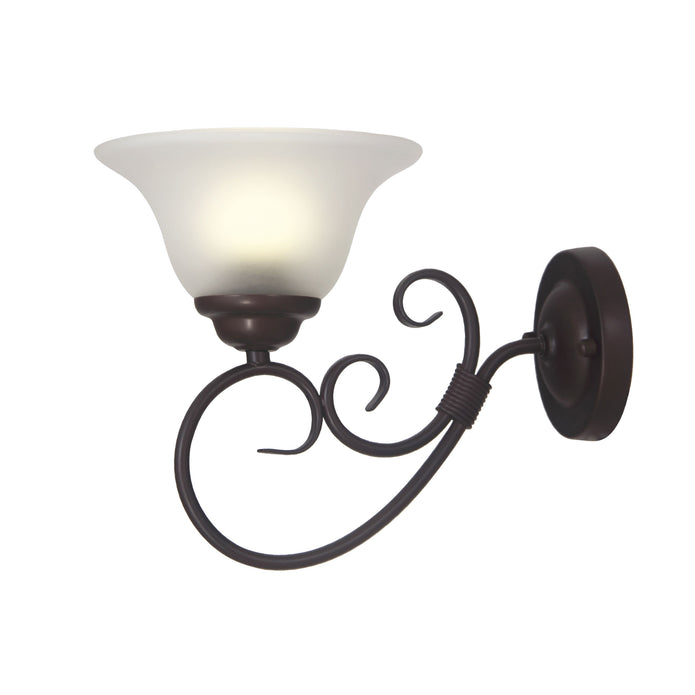 Gaston II Bronze & Frost Glass Traditional Wall Light