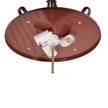 Gaston II Bronze & Frost Glass 3 Light Traditional Ctc Semi-flush Pendant