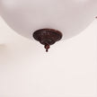 Gaston II Bronze & Frost Glass 3 Light Traditional Ctc Semi-flush Pendant