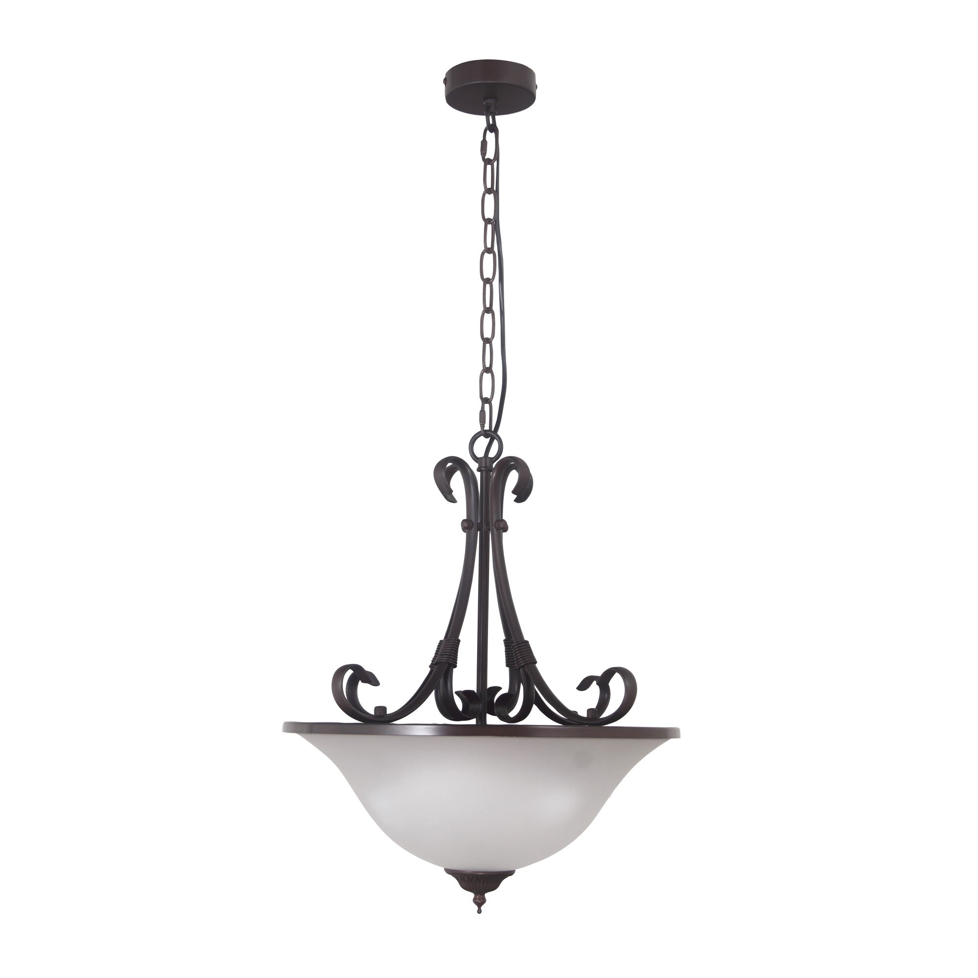 Gaston II 3Lt Single Bronze Traditional Frost Pendant