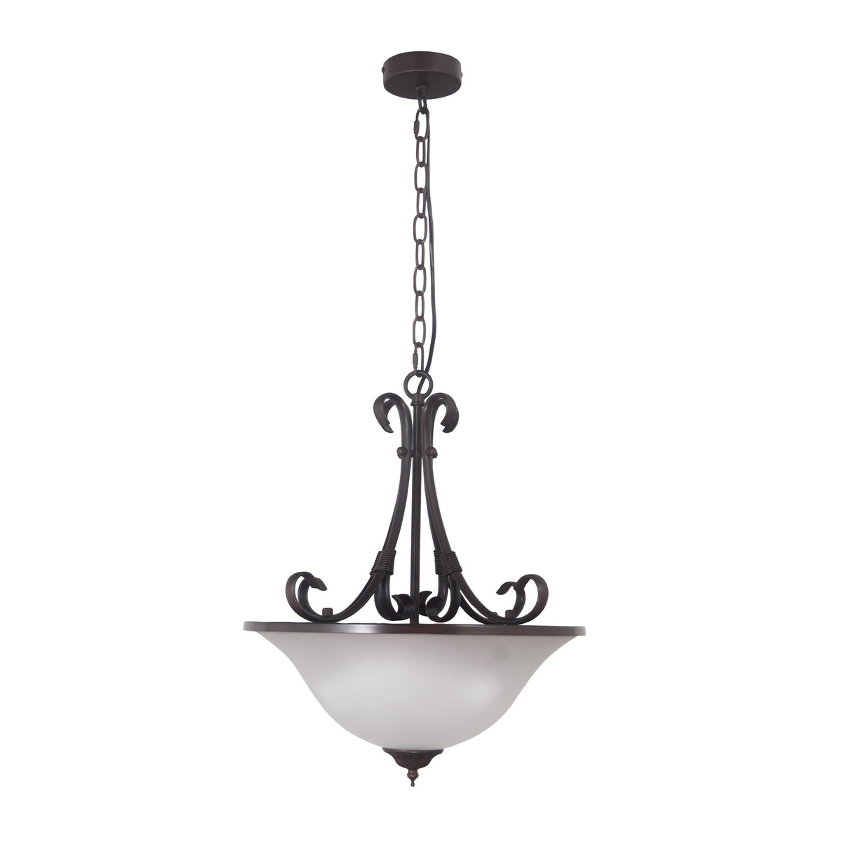 Gaston II 3Lt Single Bronze Traditional Frost Pendant