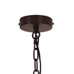 Gaston II Bronze & Frost Glass 3 Light Single Traditional Pendant