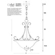 Gaston II Bronze & Frost Glass 3 Light Single Traditional Pendant