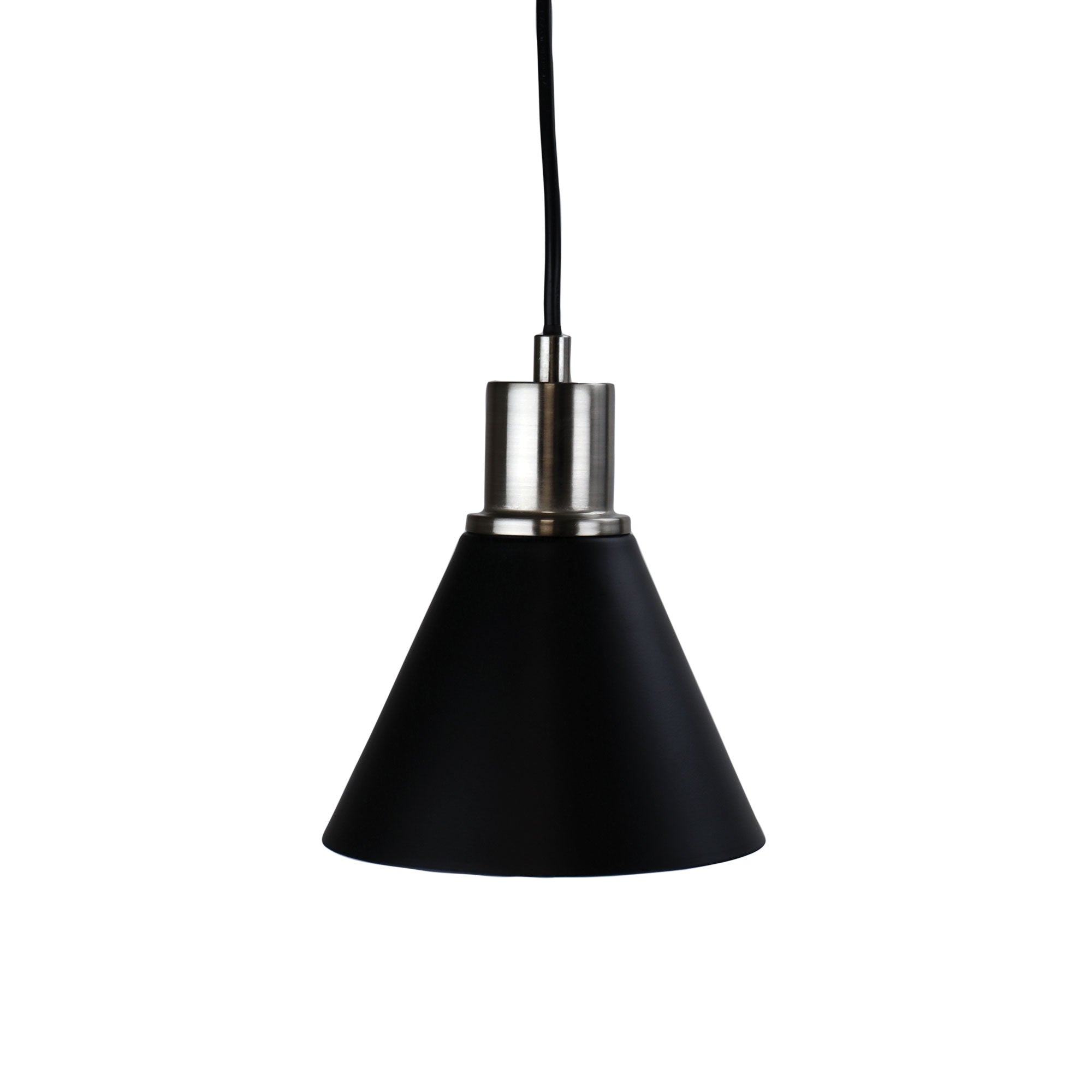 Como Black And Brushed Chrome Single Pendant