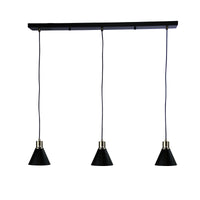 Thumbnail for Como 3 Light Black And Antique Brass 3 Light Bar Pendant