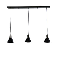 Thumbnail for Como 3 Light Black And Brushed Chrome 3 Light Bar Pendant