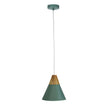Trigo 20 Green & Timber Stylish Conical White Pendant