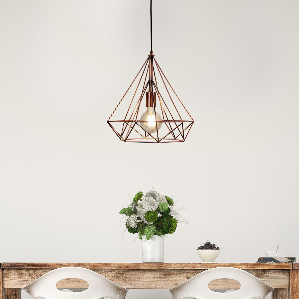 Lenox Antique Copper Geometric Urban Style Pendant