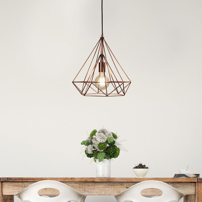 Lenox Antique Copper Geometric Urban Style Pendant