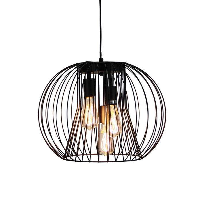 Malo 45 Black 3 Light Wire Pendant