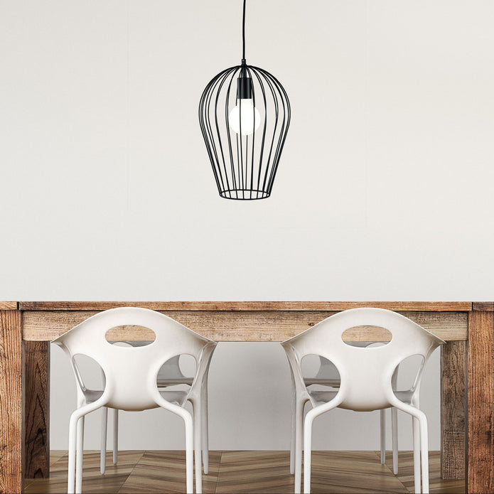 Olam 27 Black 1 Light Wire Pendant