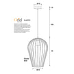 Olam 27 Black 1 Light Wire Pendant