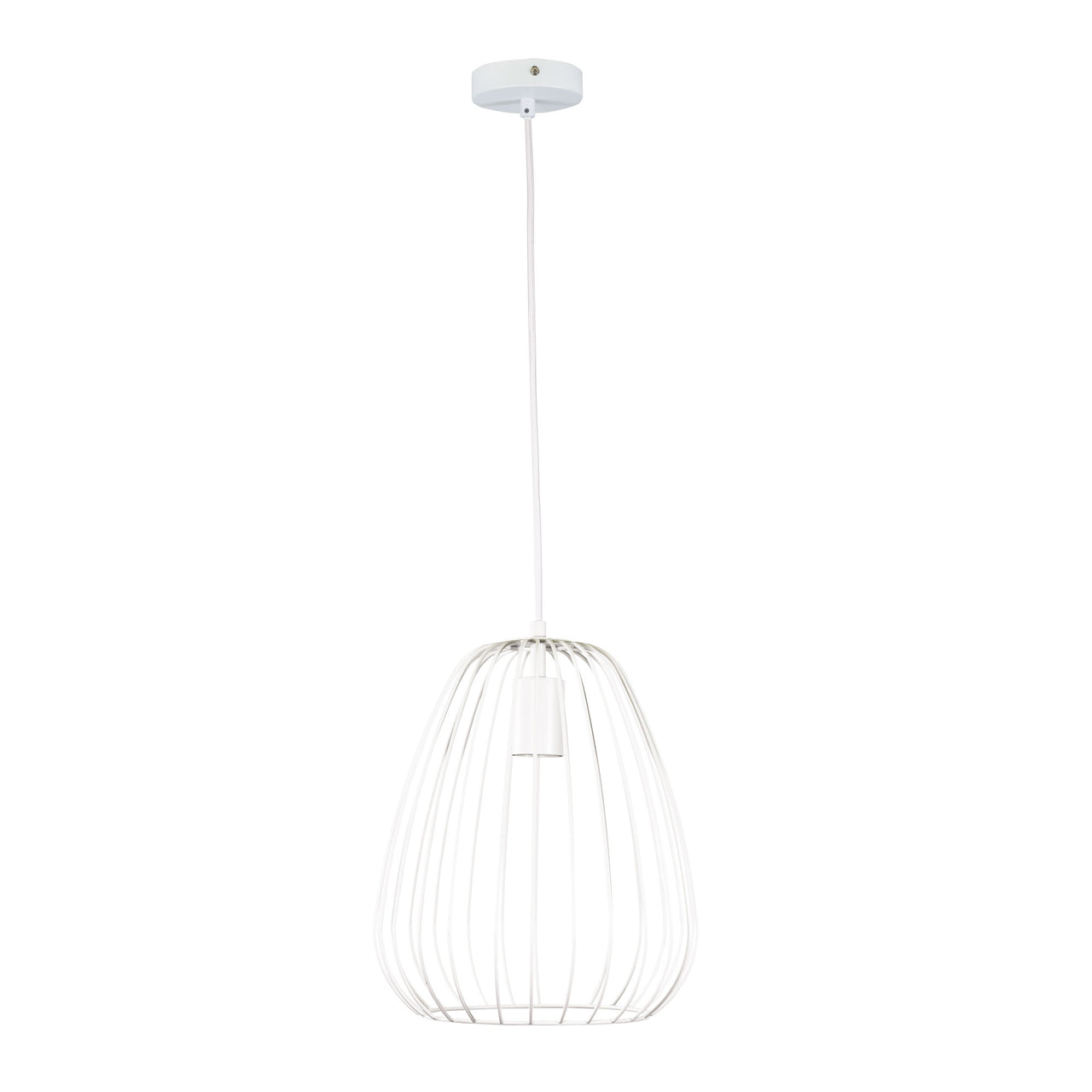 Pera.27 White Metal Wire Pendant