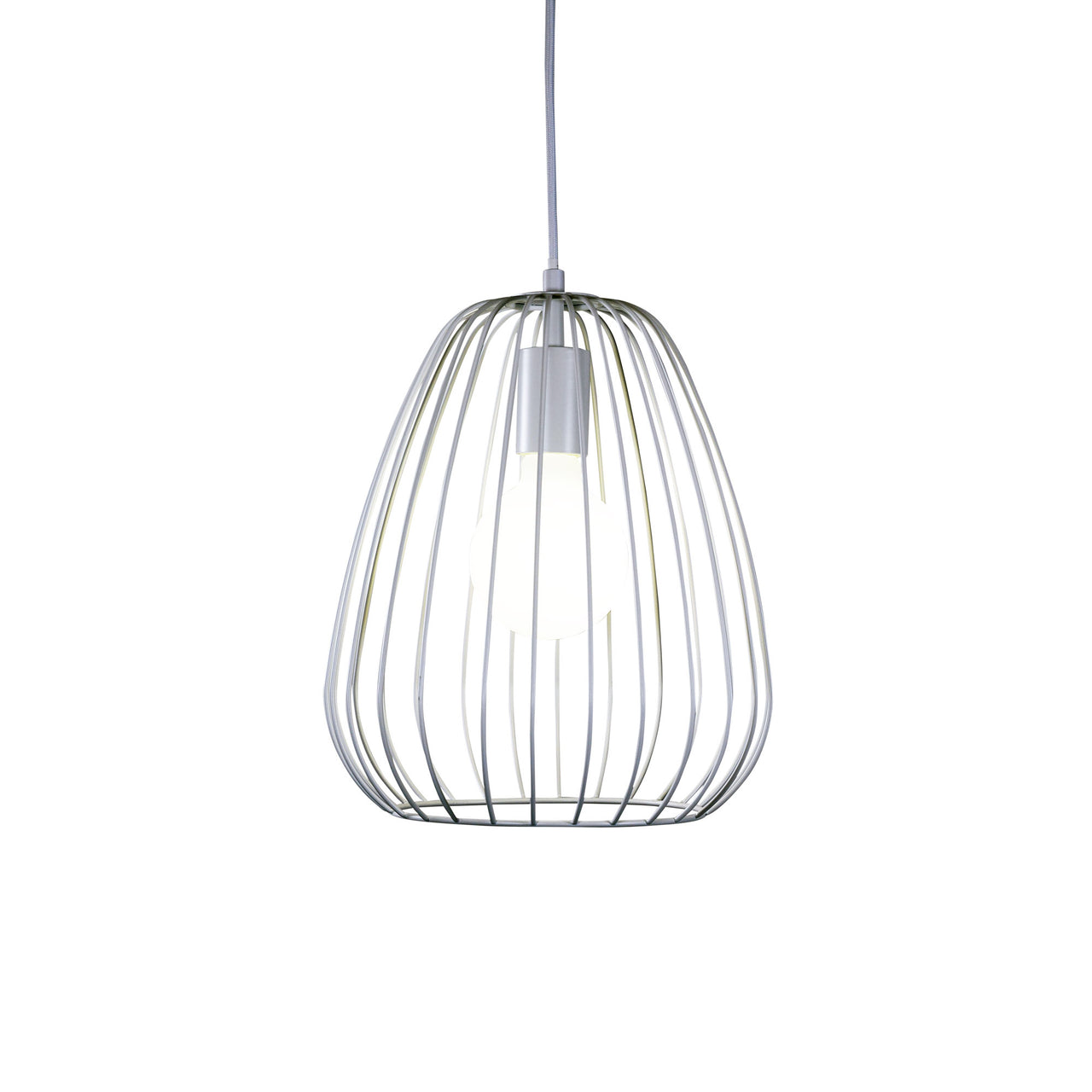 Pera.27 White Metal Wire Pendant