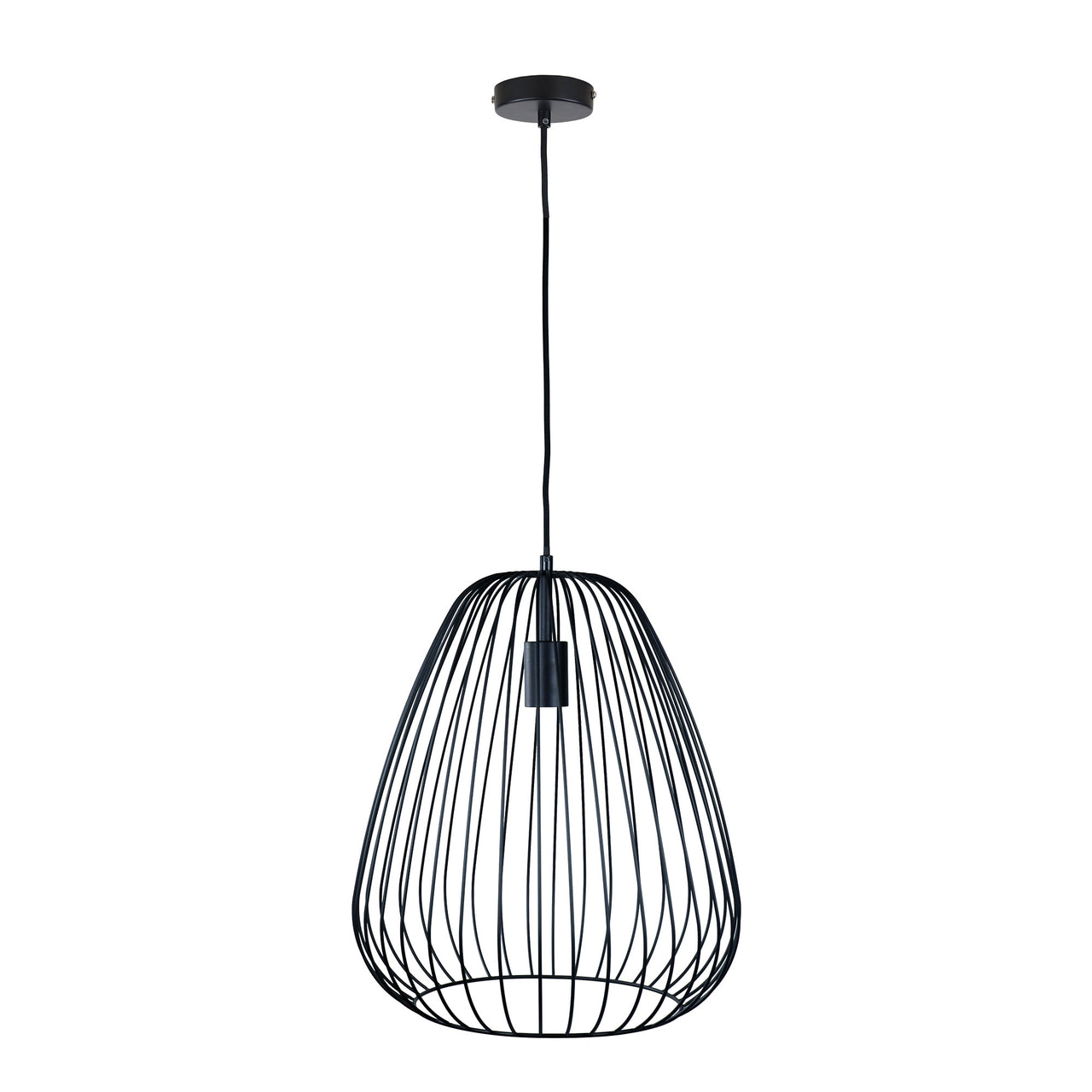 Pera.38 Black Metal Wire Pendant