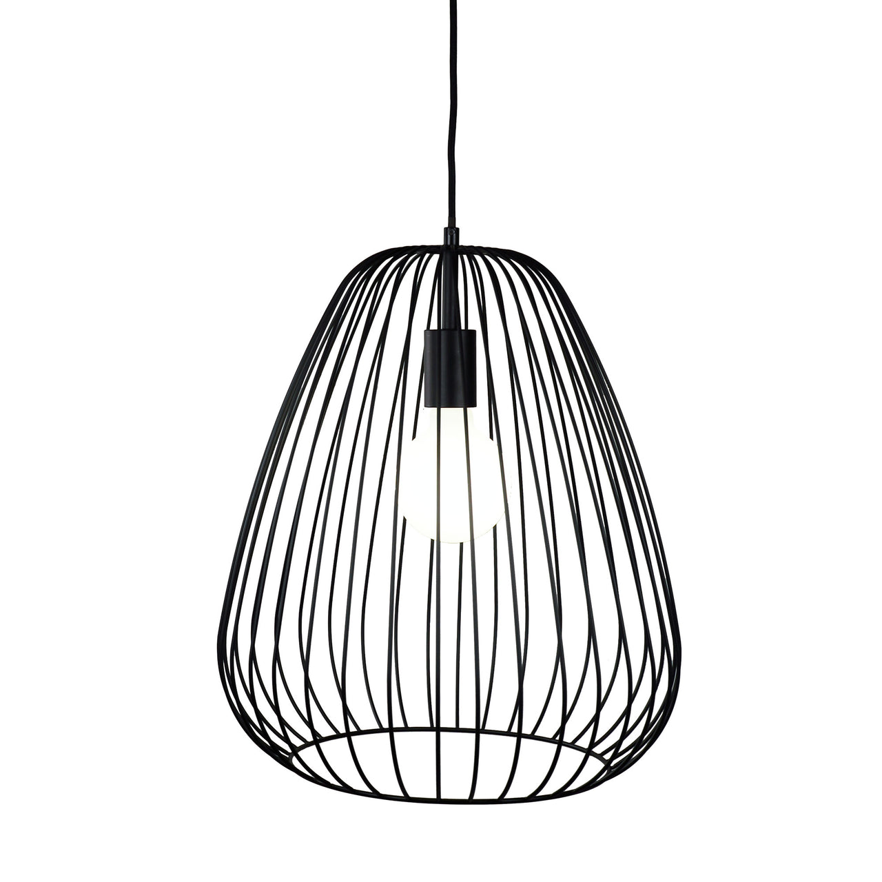 Pera.38 Black Metal Wire Pendant