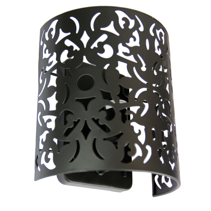 Vicky Wall Laser Cut Metal Black Wall Mounted Light