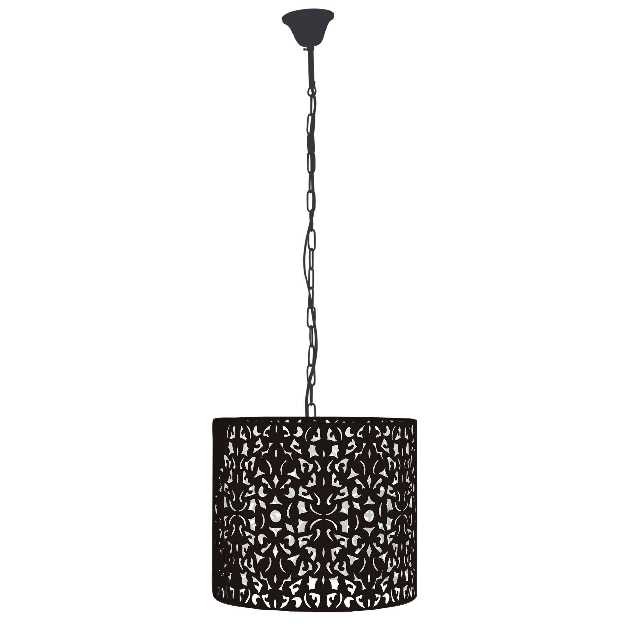 Vicky 35 Laser Cut Metal Pendant Black