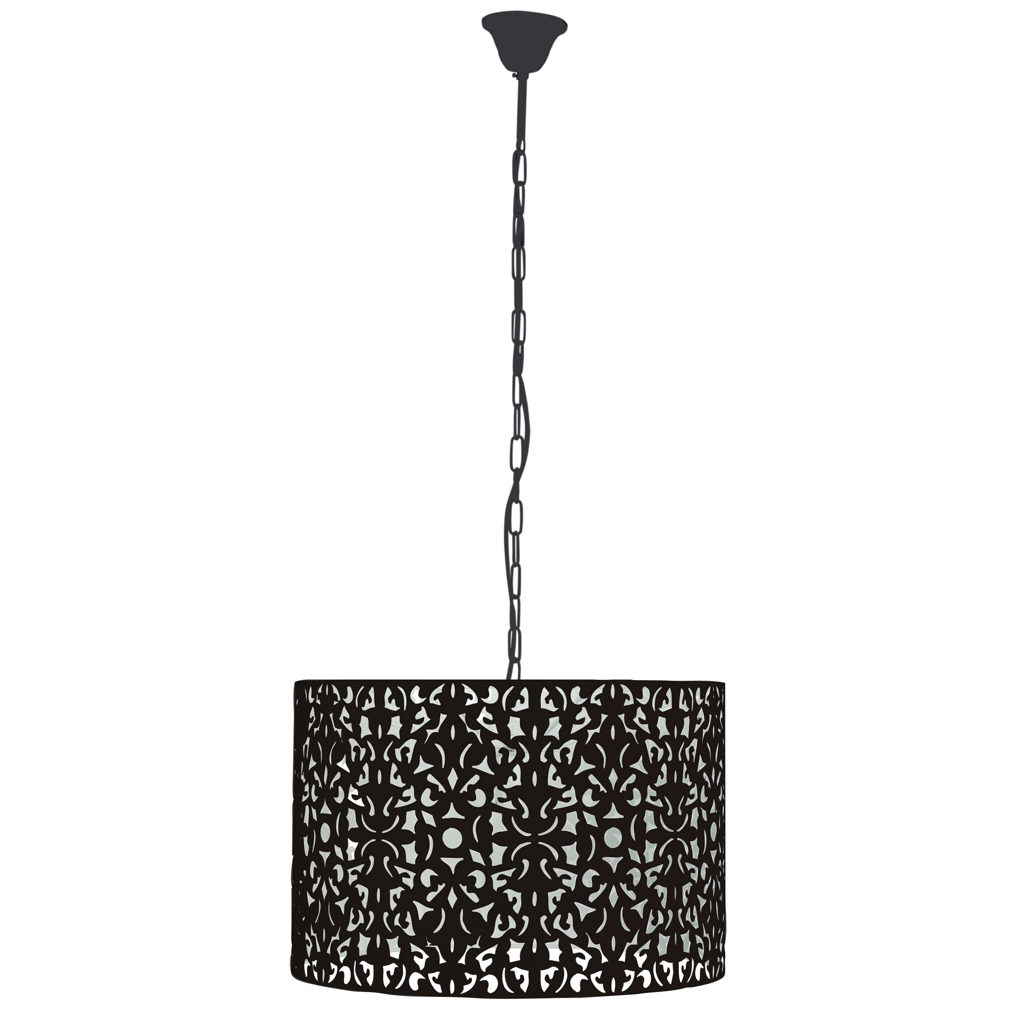 Vicky 45 Laser Cut Metal Pendant Black