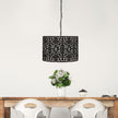 Vicky 45 Laser Cut Metal Pendant Black