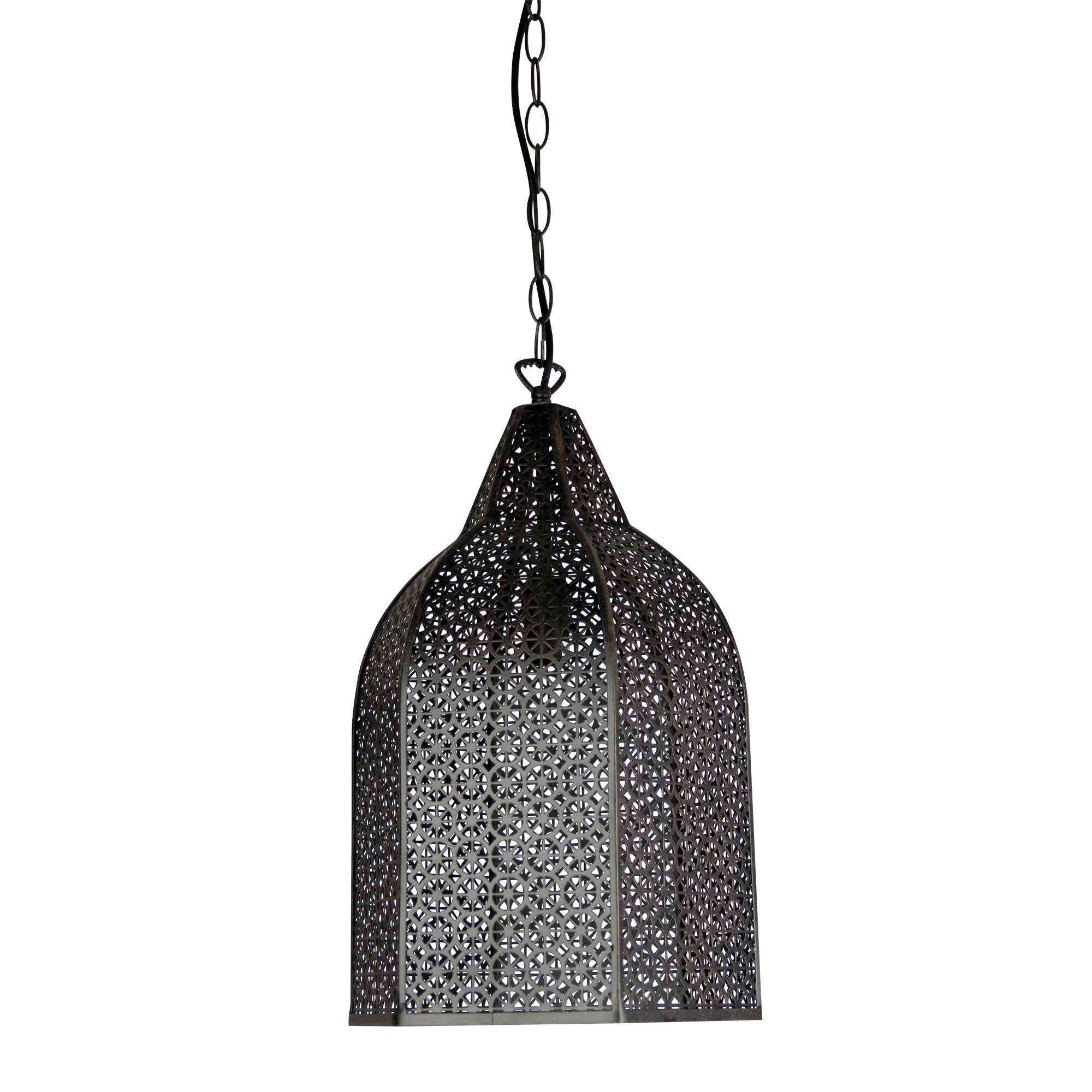 Istanbul Antique Rust Laser Cut Metal Pendant In Antique Bronze Finish