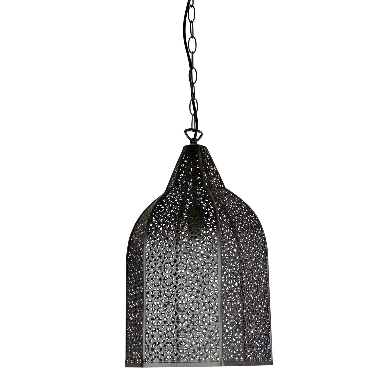 Istanbul Antique Rust Laser Cut Metal Pendant In Antique Bronze Finish