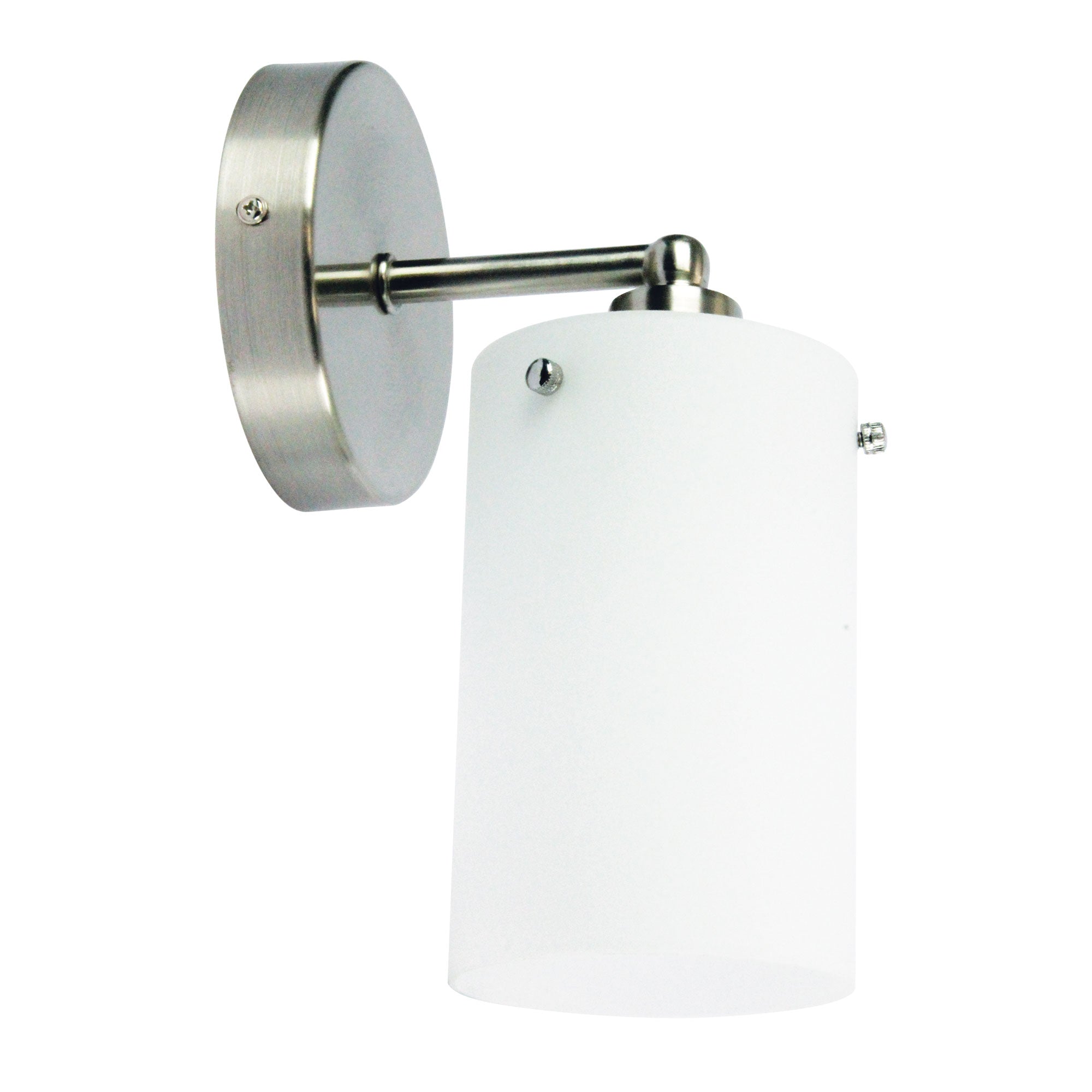 Zest Wall Retro Brushed Chrome And Glass Wall Light