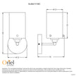 Zest Brushed Chrome & Opal Retro Wall Light
