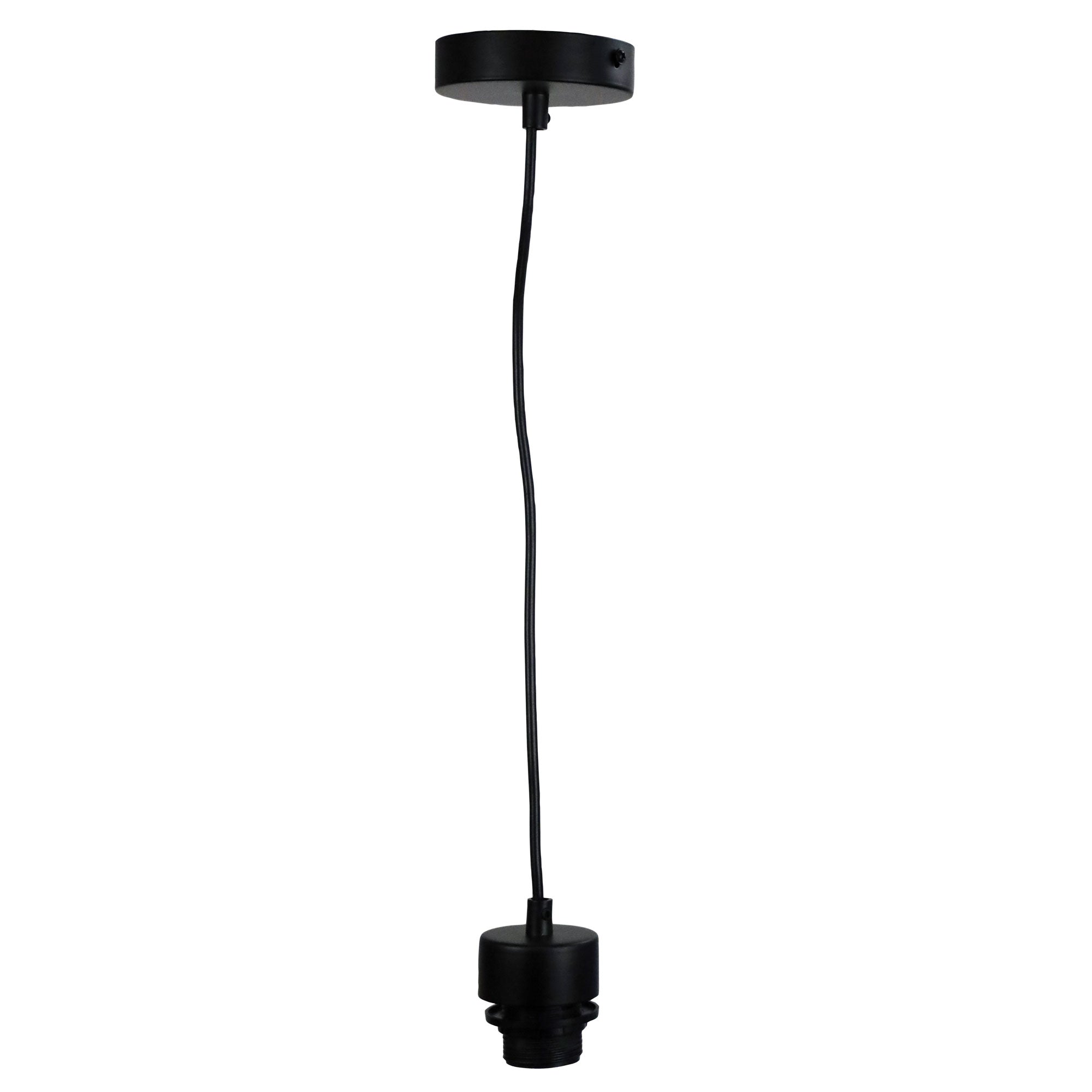 Parti Cord 180cm E27 Suspension Kit Black W/Black