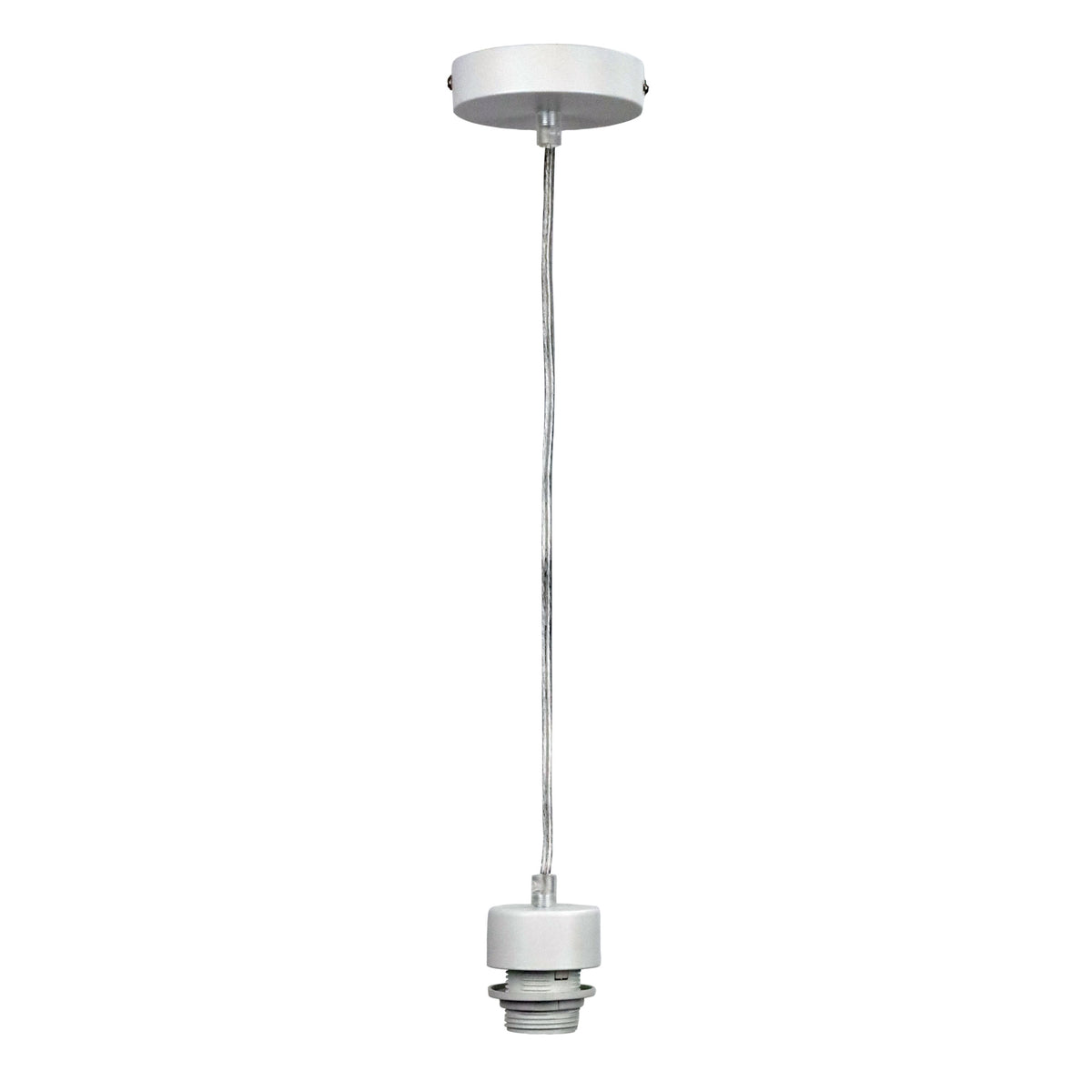 Parti Cord 180cm E27 Suspension Kit White W/Clear Cord