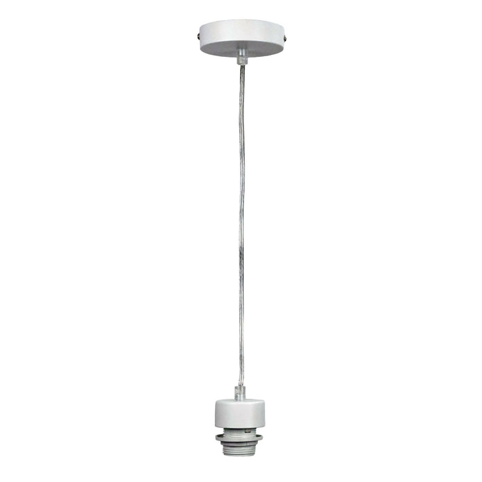 Parti Cord 180cm E27 Suspension Kit White W/Clear Cord
