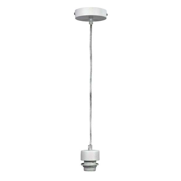 Parti Cord 180cm E27 Suspension Kit White W/Clear Cord