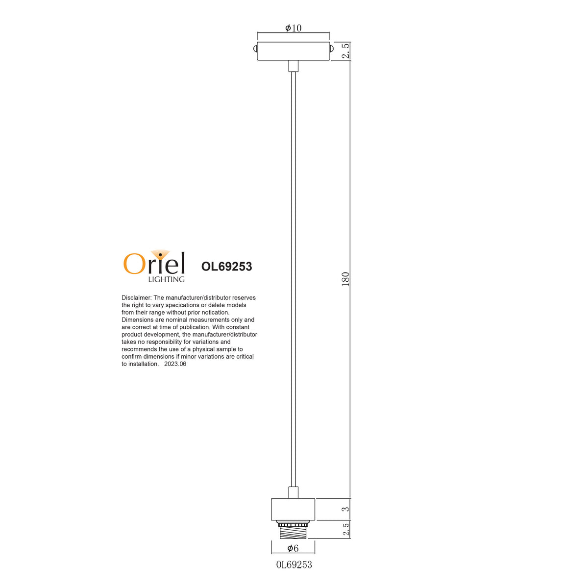 Parti Cord Black E14 180cm Suspension