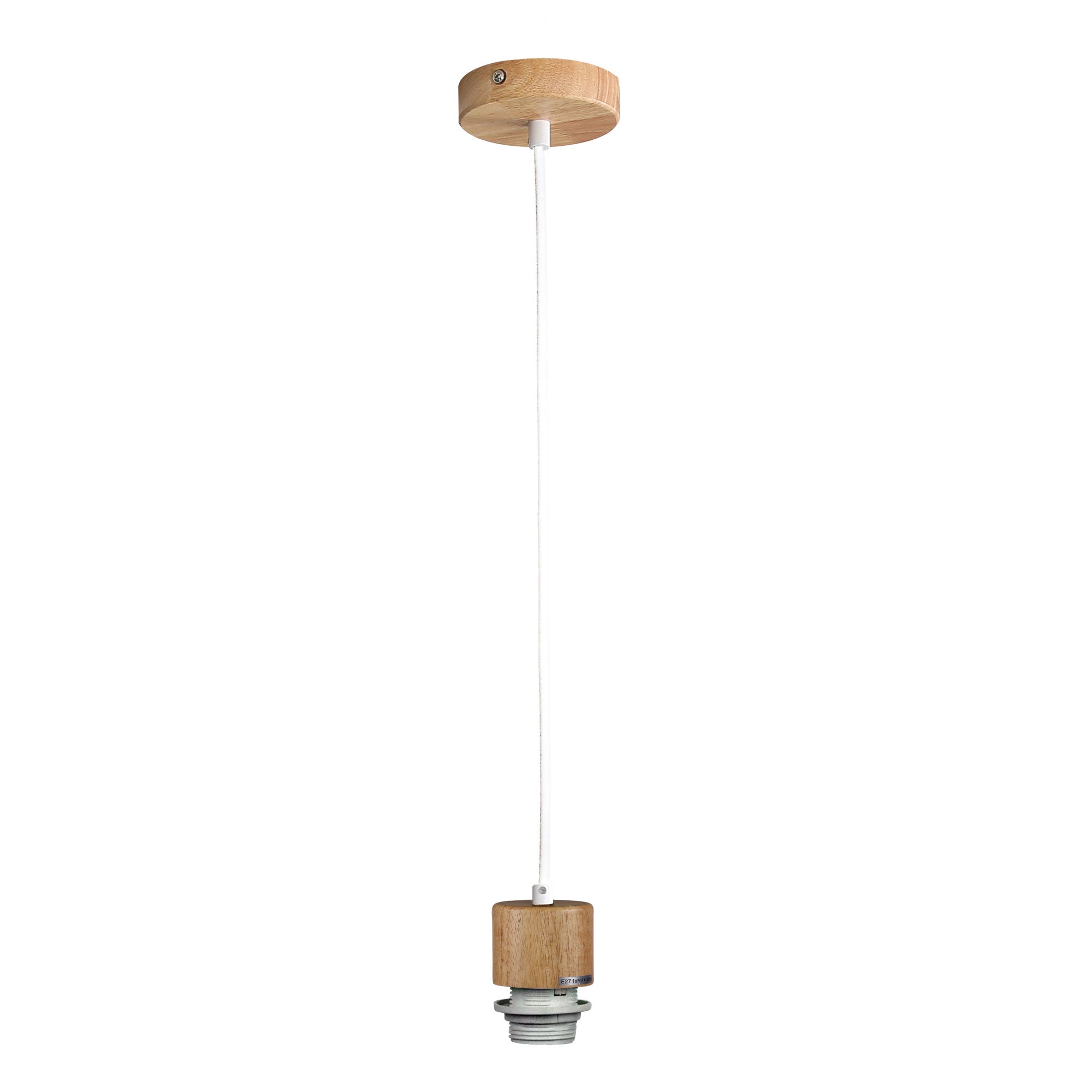 Parti Wood White 180cm E27 Suspension Kit