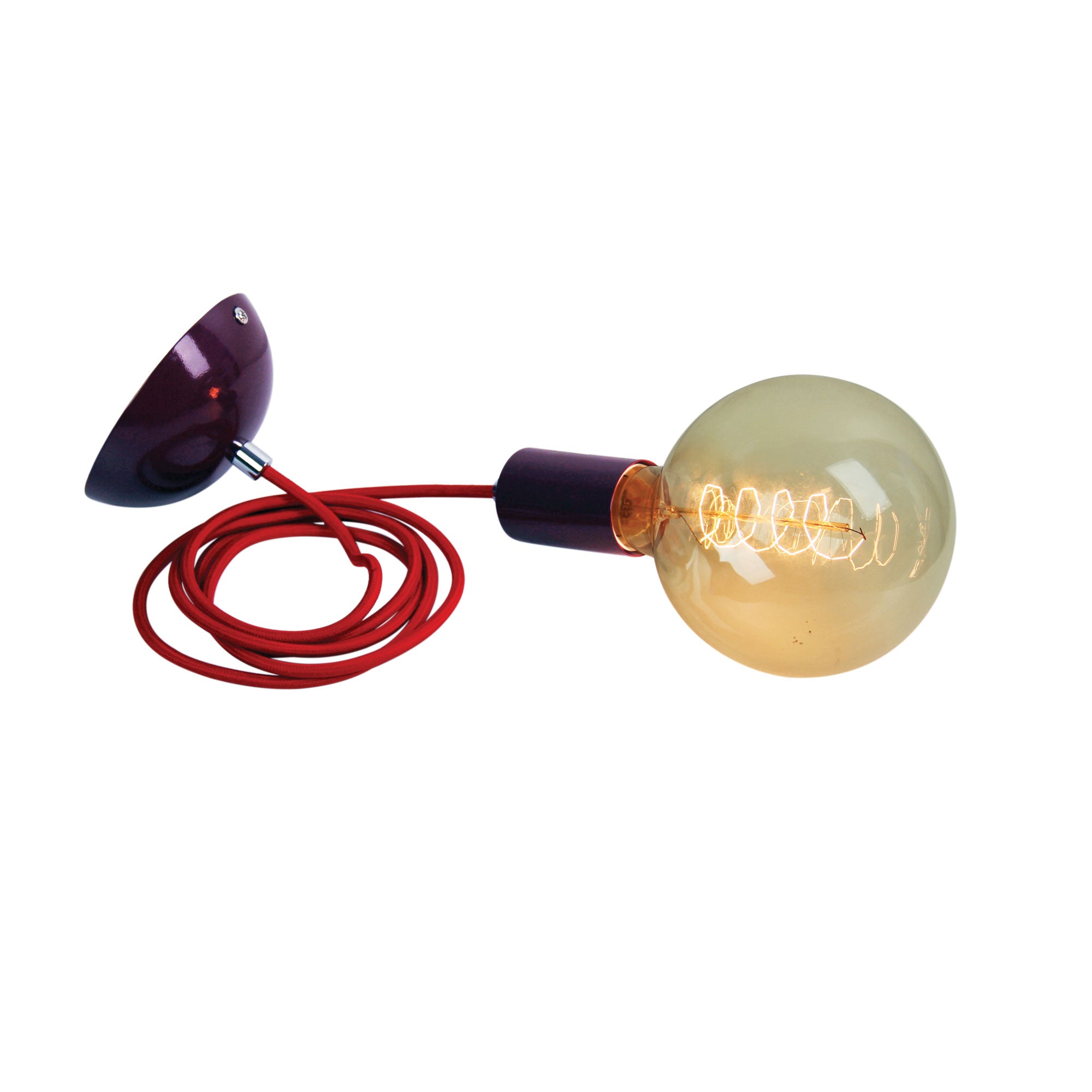 Pop Red 1 Light E27 Drop Suspension