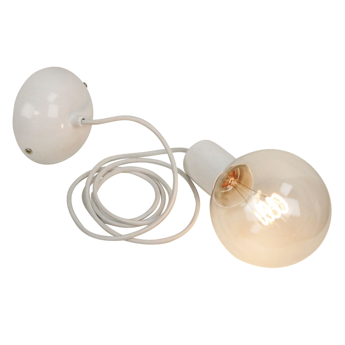 Pop White 1 Light E27 Drop Suspension