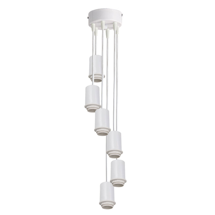 Pop 6 Light White Multi Drop 180cm Suspension